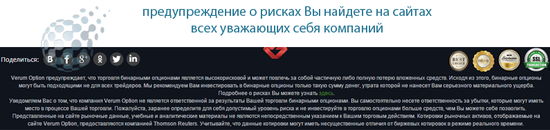 Риски и гарантии рынка бинарных опционов